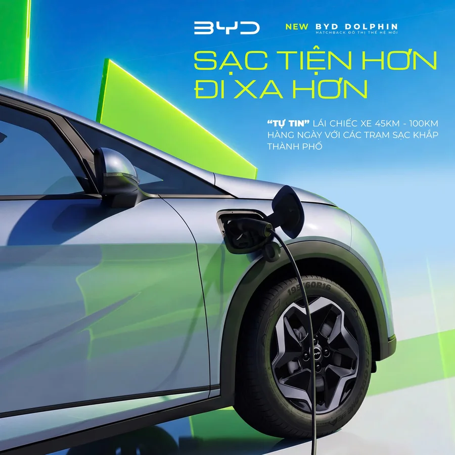NEW BYD DOLPHIN bốn màu ngoại thất, giá niêm yết 569 triệu đồng