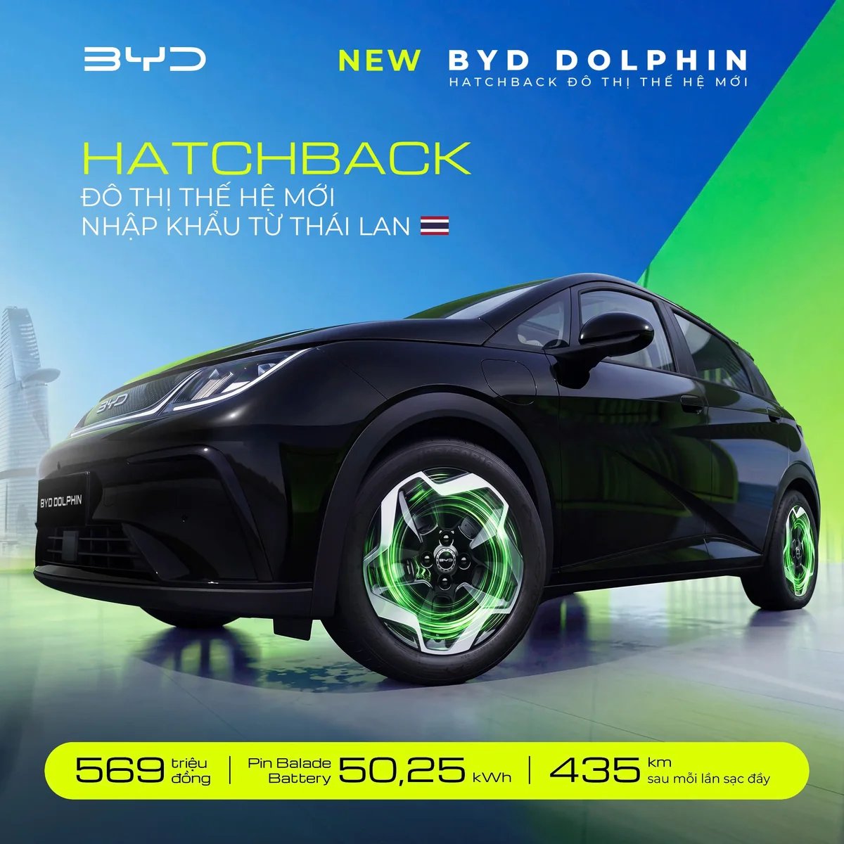 NEW BYD DOLPHIN trở lại giá niêm yết 569 triệu đồng