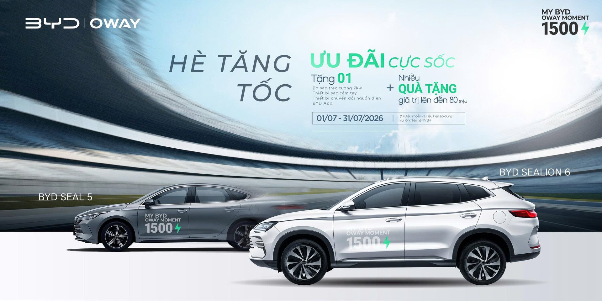 Khuyến mãi BYD tháng 7–8/2026: “Hè Tăng Tốc”, quà tặng đến 80 triệu
