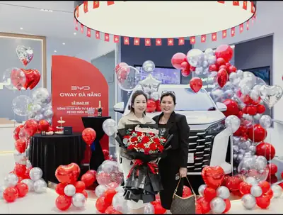 Khách hàng nhận xe BYD tại BYD OWAY Đà Nẵng