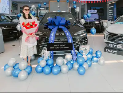 Khách hàng nhận xe BYD tại BYD OWAY Đà Nẵng